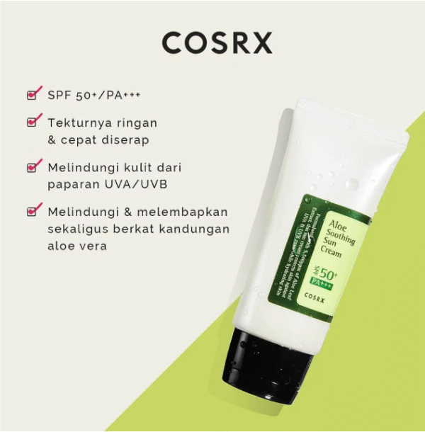 Cosrx Aloe Soothing Sun Cream SPF 50+ Pa+++ 50ml - Image 4