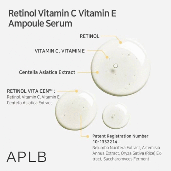 APLB Retinol Vitamin C Vitamin E Ampoule Serum 40ml - Image 2
