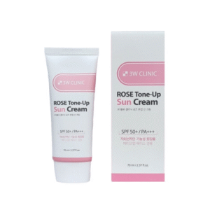 3W Clinic Rose Tone-Up Sun Cream SPF50+ PA+++ – Brightening & UV Protection