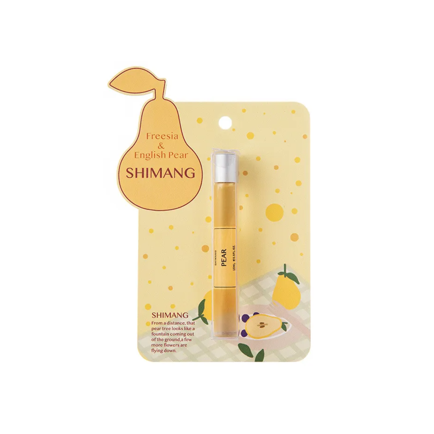 Shimang Freesia & English Pear Rolling Perfume – Fresh Floral Scent 12ml