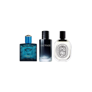 Luxury Men’s Perfume Combo | Versace Eros, Sauvage & Tam Dao Miniatures