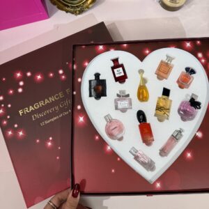 Red Love Heart Gift Set – 12 Miniature Perfumes