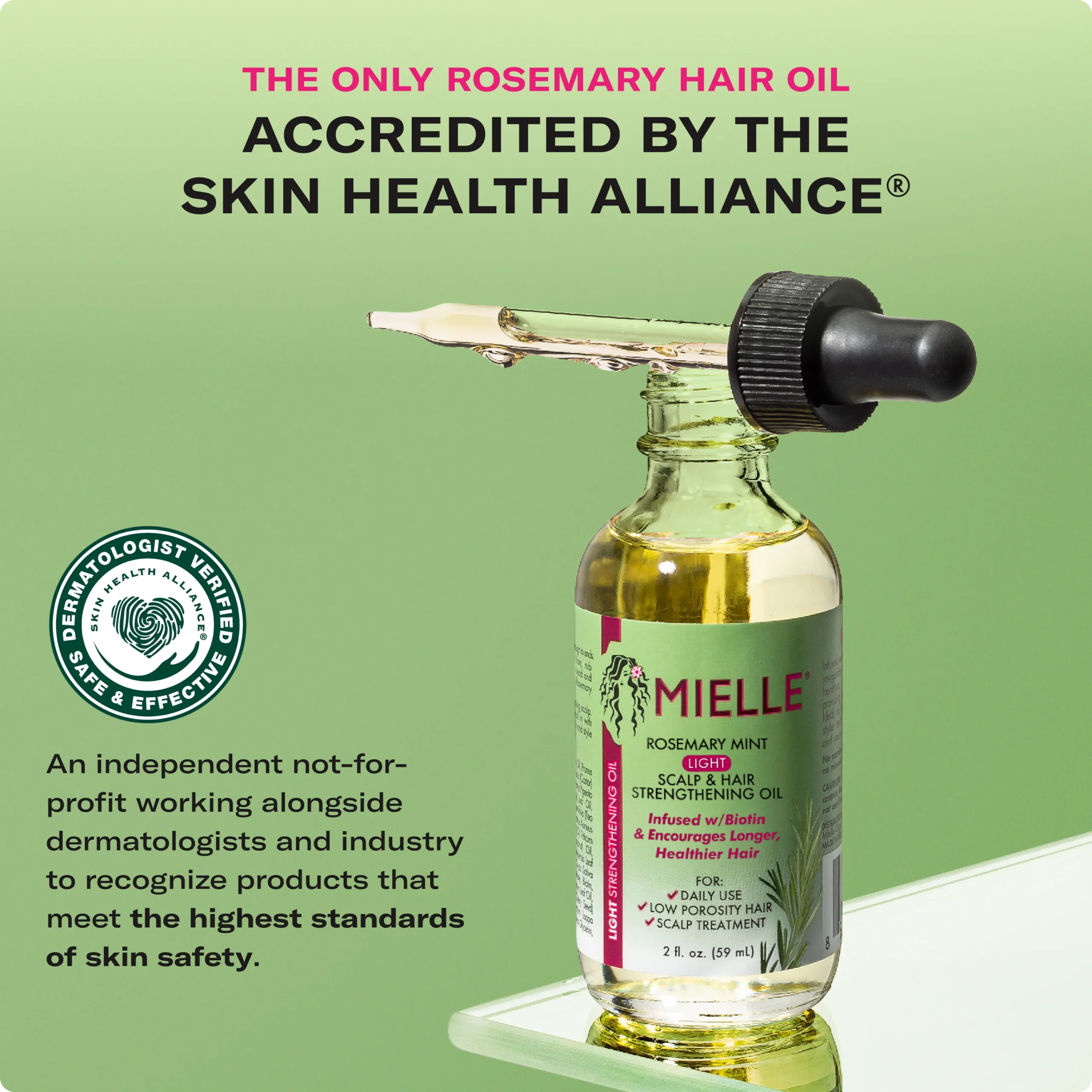 Mielle Rosemary Mint Light Scalp & Hair Strengthening Oil 59ml – Lightweight Hair Oil - Image 3